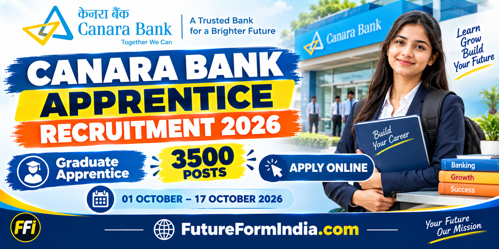 Canara Bank Apprentice Recruitment 2026 – Apply Online for 3500 Posts